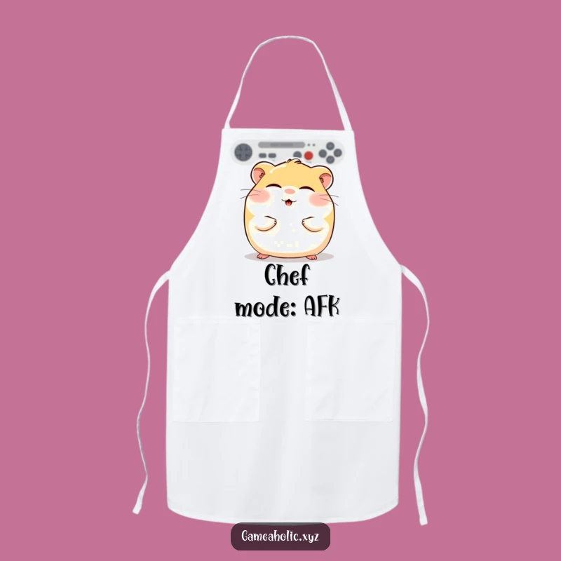 Funny Hamster Gamer Apron: Gaming Bliss Hamster Wear for Cozy Kitchen