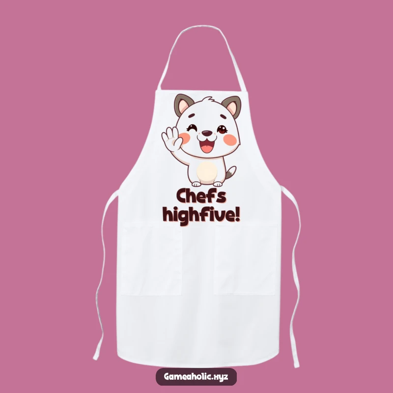 Funny Virtual High Five Apron: Cook with Cheer and Encouragement!