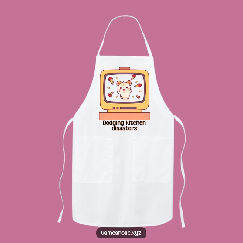 Funny Gamer Animal Apron: Cook Up Wins with Dodging Skills!
