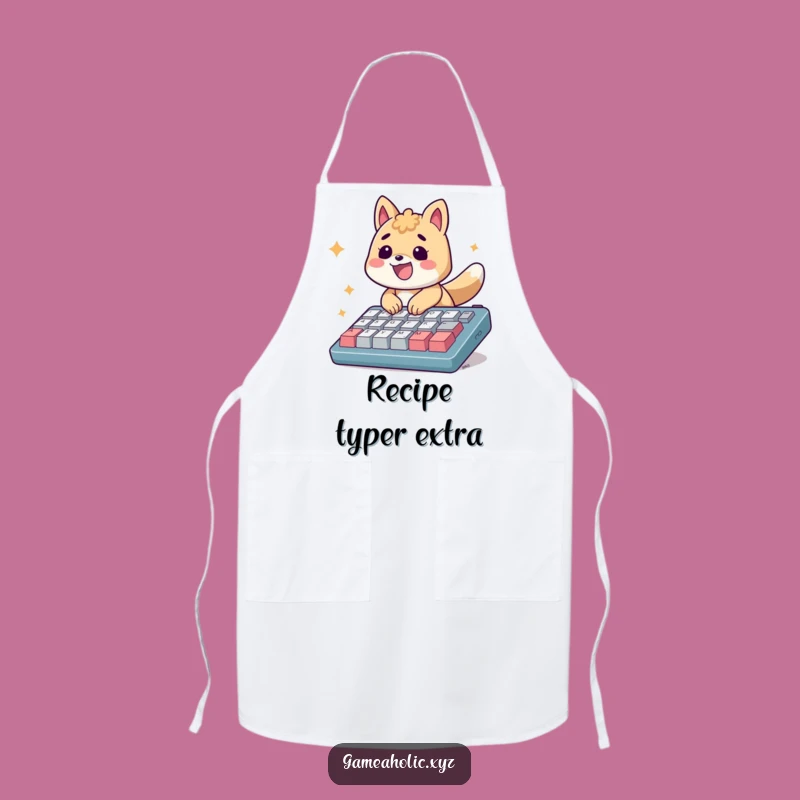 Funny Energetic Typing Animal Apron - Hilarious Chef Keyboard Hero Gift