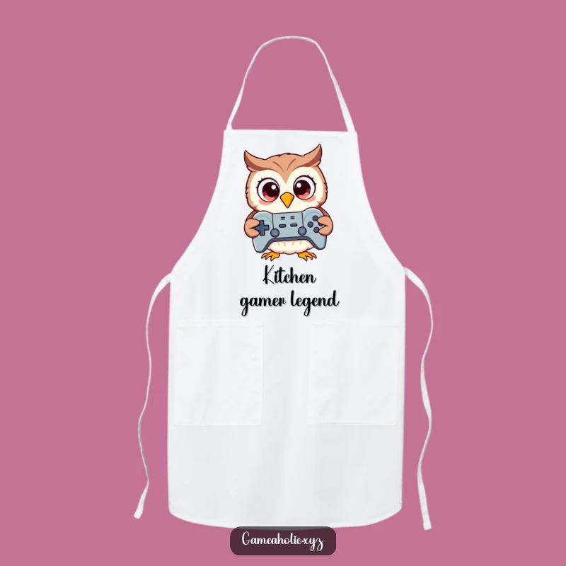 Funny Owl Chef Apron: Excited Bird Controller Kitchen Wear, Hilarious Cooking Gift