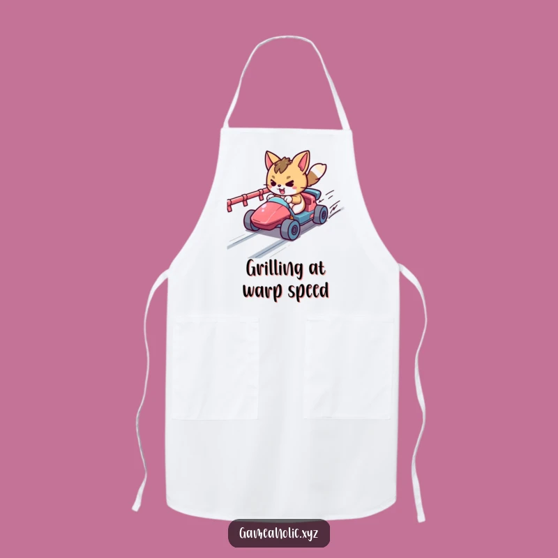 Funny Pixel Racer Apron: Determined Gamer Kitchen Apron, Great Funny Gift