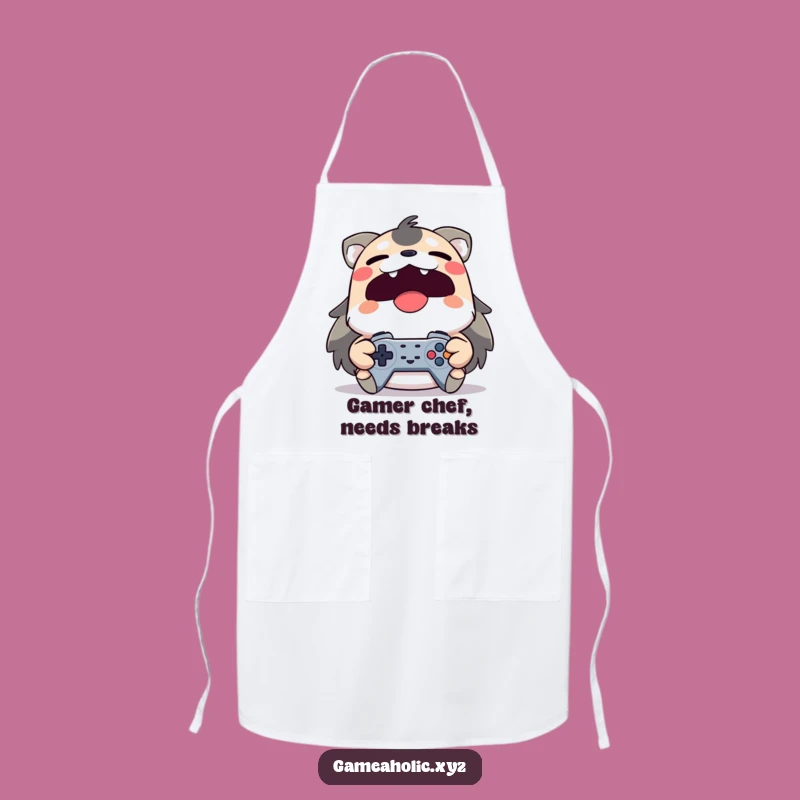 Funny Gamer Apron: Cook & Game Through the Night