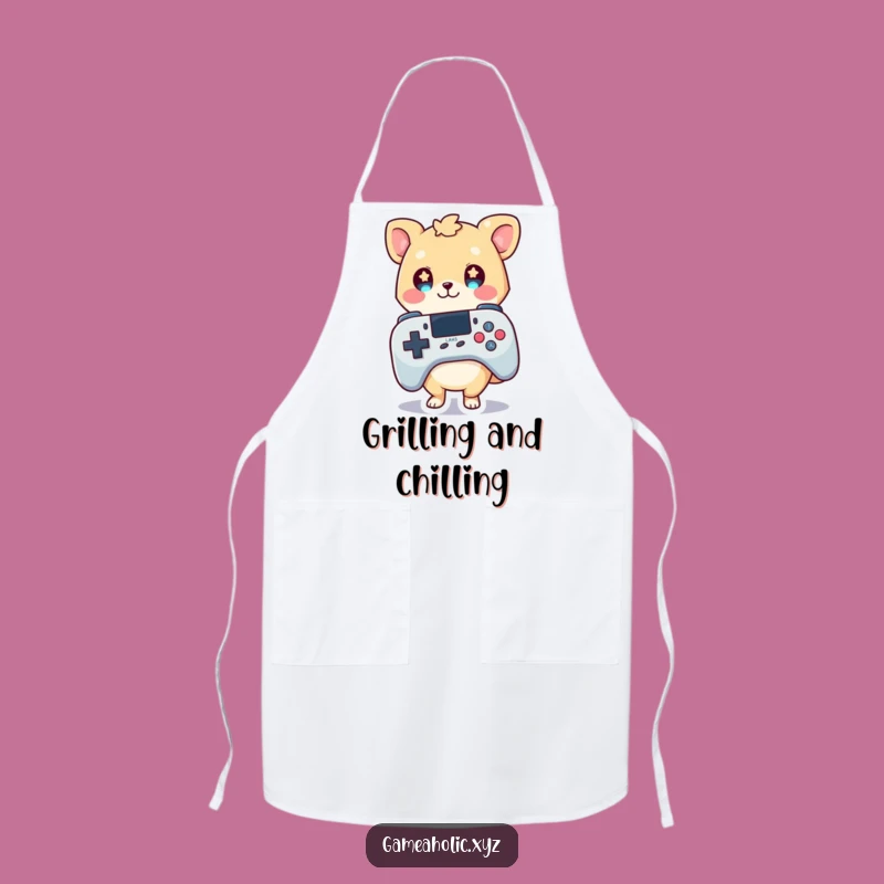 Funny Gamer Animal Apron: Cook and Play with Starry-Eyed Enthusiasm
