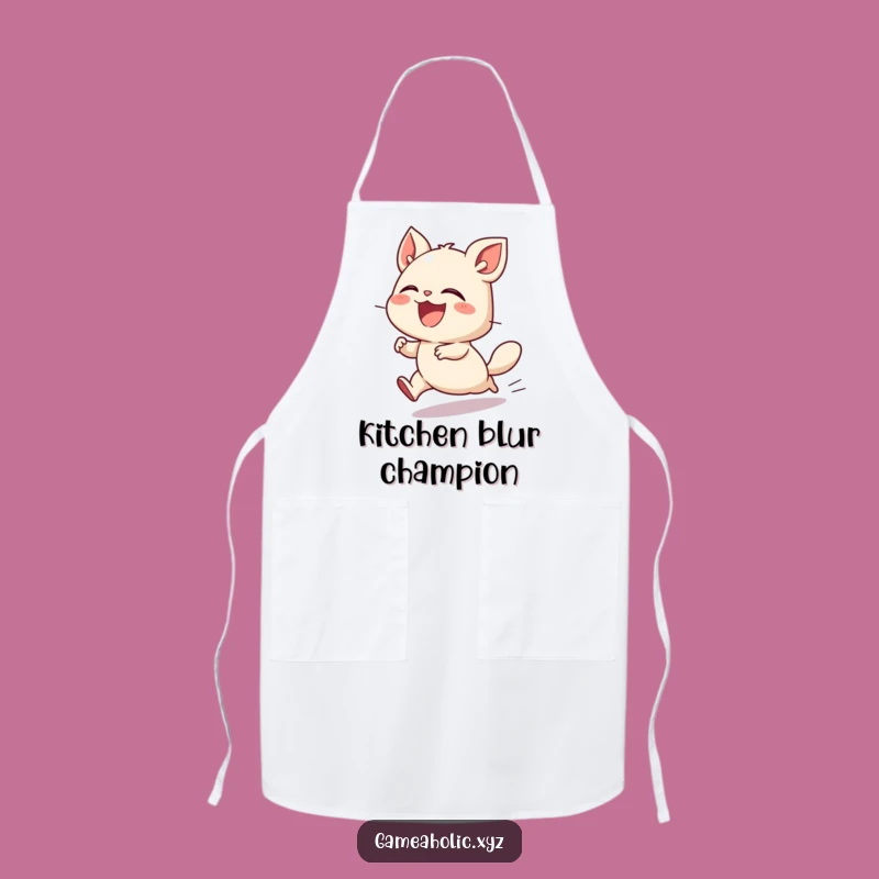 Funny Kitchen Speedster Apron: Creature's Fast Laugh, Cooking Gift
