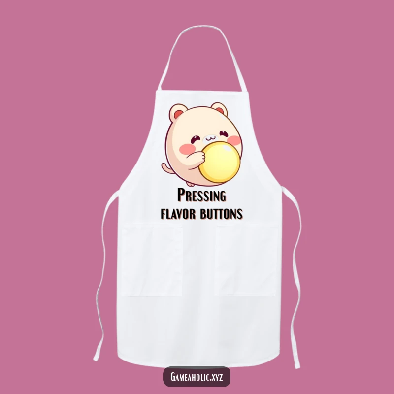 Funny Button Pusher Apron: Start Your Culinary Adventure with Zest!