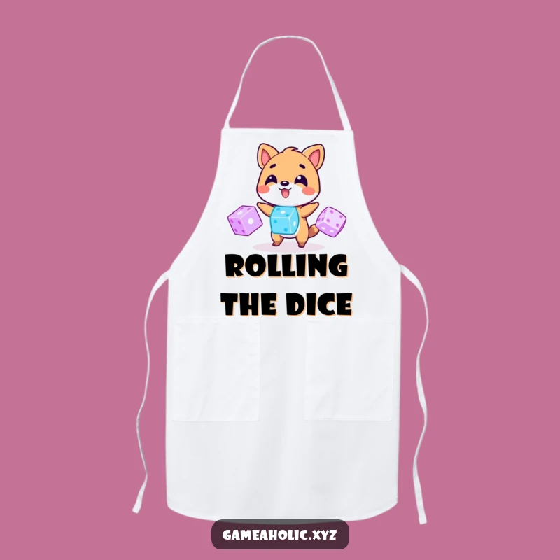 Funny Apron: Animal Juggling Dice, Lucky Kitchen Gift