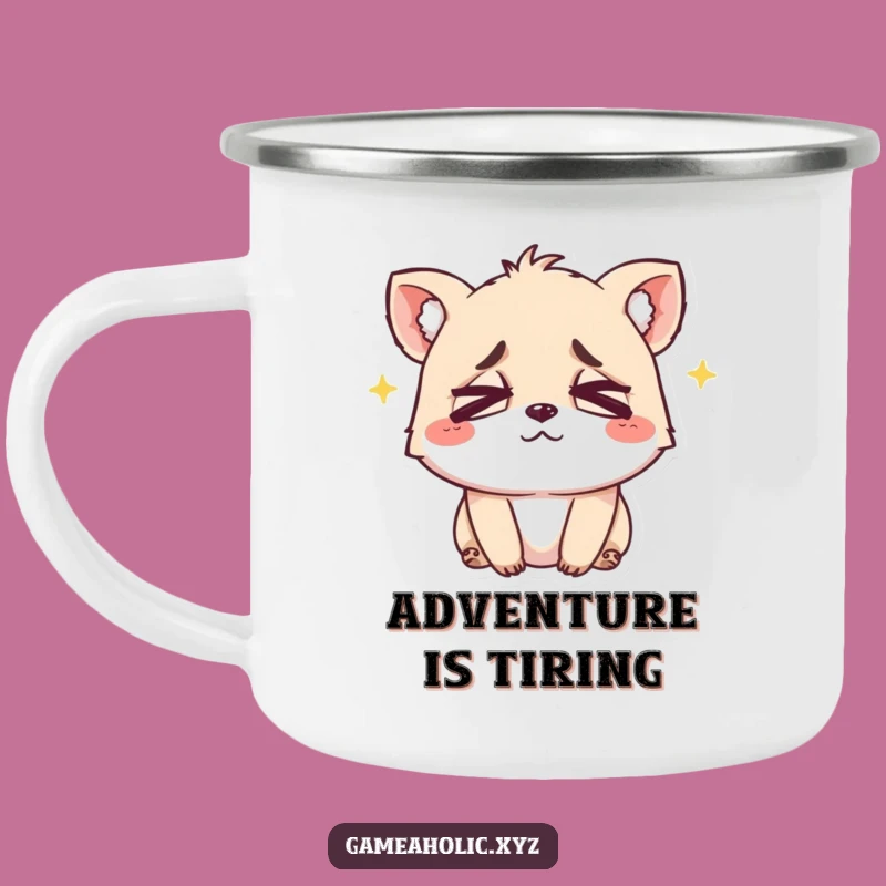 Funny Exhausted Animal Eyes Camping Mug - Your Hilarious Tired Companion