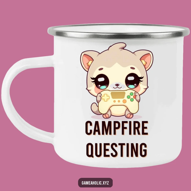 Funny Gamer Animal Camping Mug - Durable Character Controller, Outdoor Gaming Gift