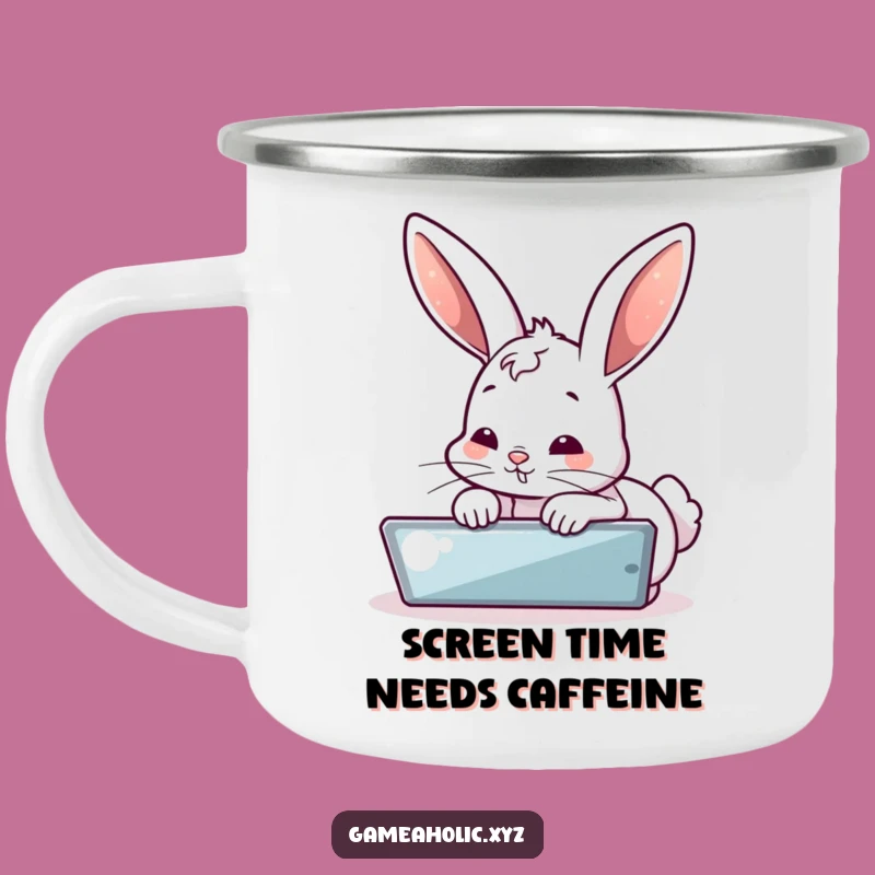 Funny Bunny Focused Camping Mug: Hilarious Outdoor Adventure Gift