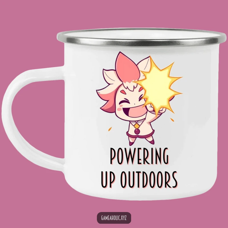 Funny Energy Blast Camping Mug: Outdoor Humor Character Gift