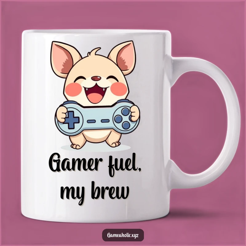 Funny Gamer Creature Mug - Cute Large-Eared Character Gift for Gaming Fans