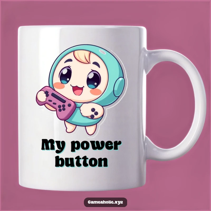 Funny Gamer Mug: Round Character Eyes Controller Gift for Enthusiastic Player