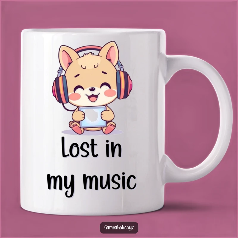 Funny Immersed Animal Mug - Happy Gamer Headphones Gift