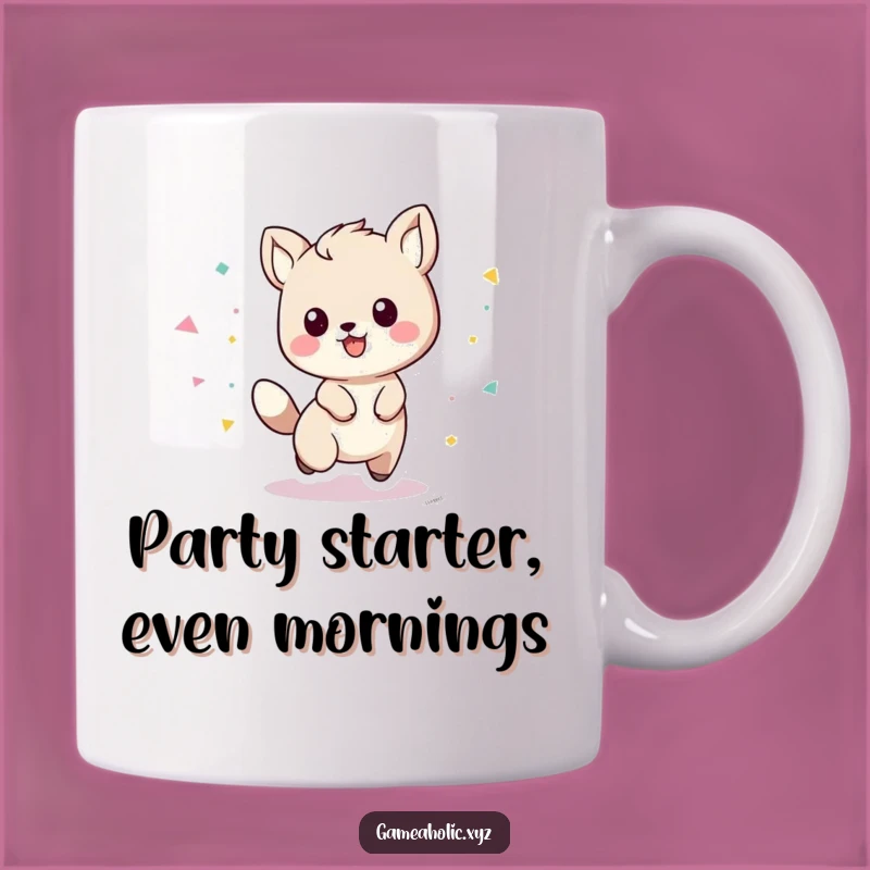 Funny Playful Animal Mug: Confetti Fun for Everyday Joy