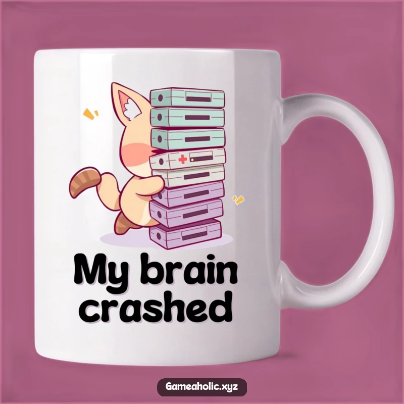 Funny Tripping Gamer Mug - Clumsy Animal Cartridges, Perfect Hilarious Gift