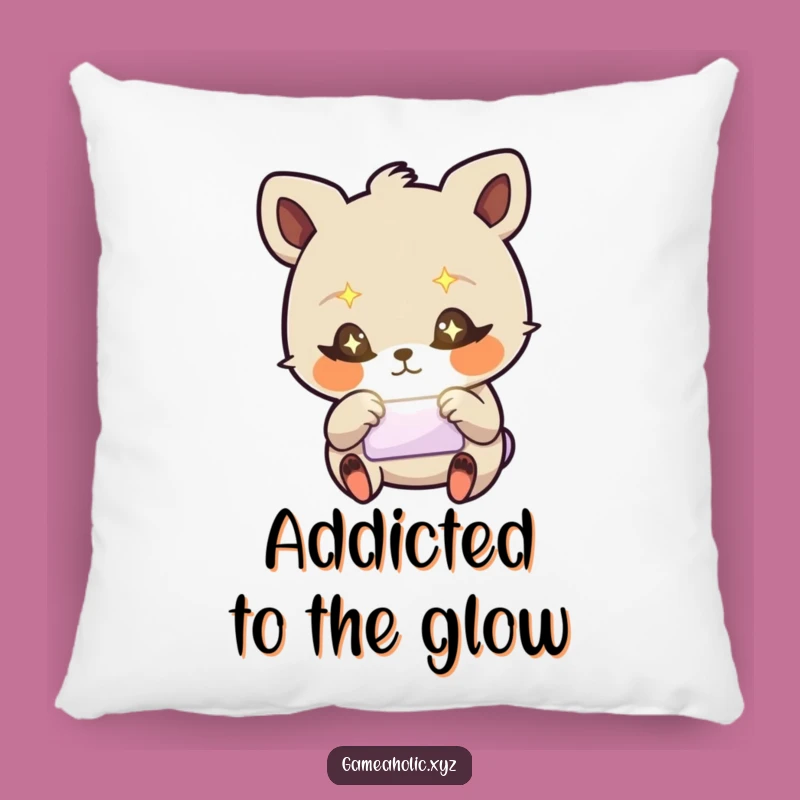 Funny Stressed Animal Pillow - Starry Eyes Tap Screen, Cozy Gift!