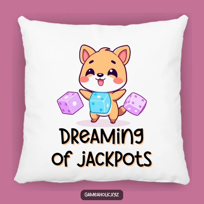 Cozy Funny Pillow: Animal Juggling Dice, Soft Luck Gift