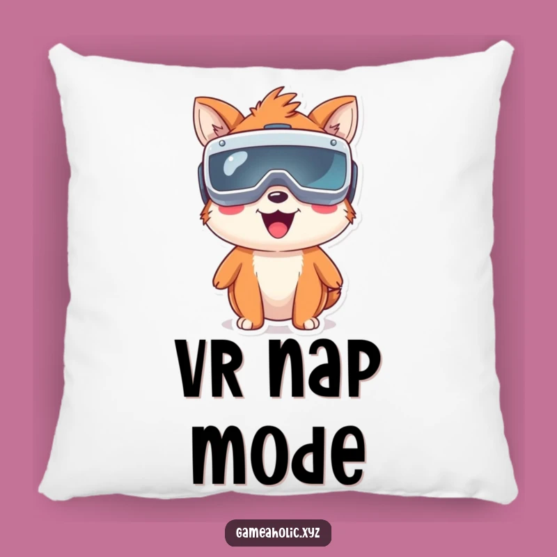 Cute VR Animal Pillow: Funny Happy Accent Pillow, Cozy Funny Gift