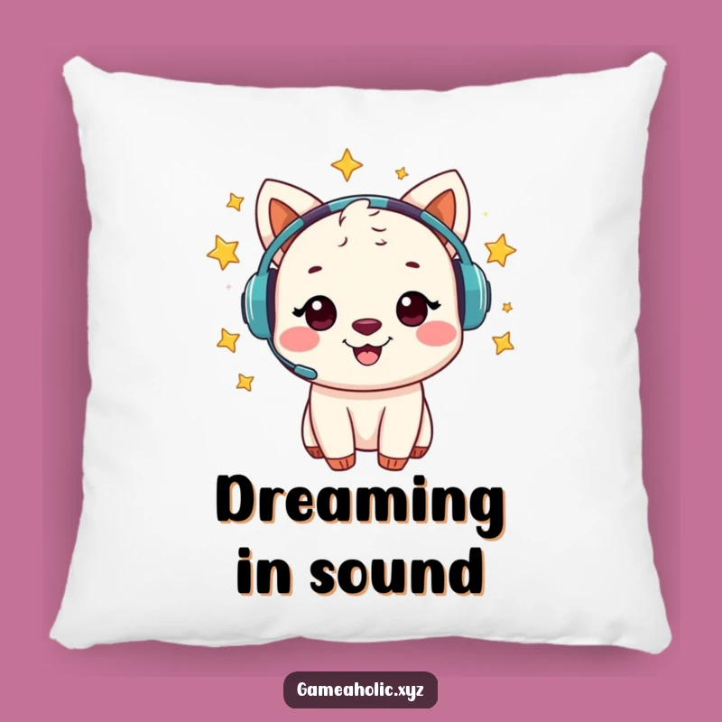 Funny Animal Gamer Pillow - Cheerful Starry Headset Player, Soft Funny Gift!