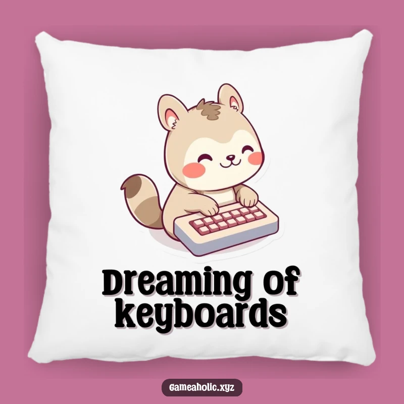 Funny Animal Pillow: Cozy Typer, Grinning Character, Perfect Comfort Gift!