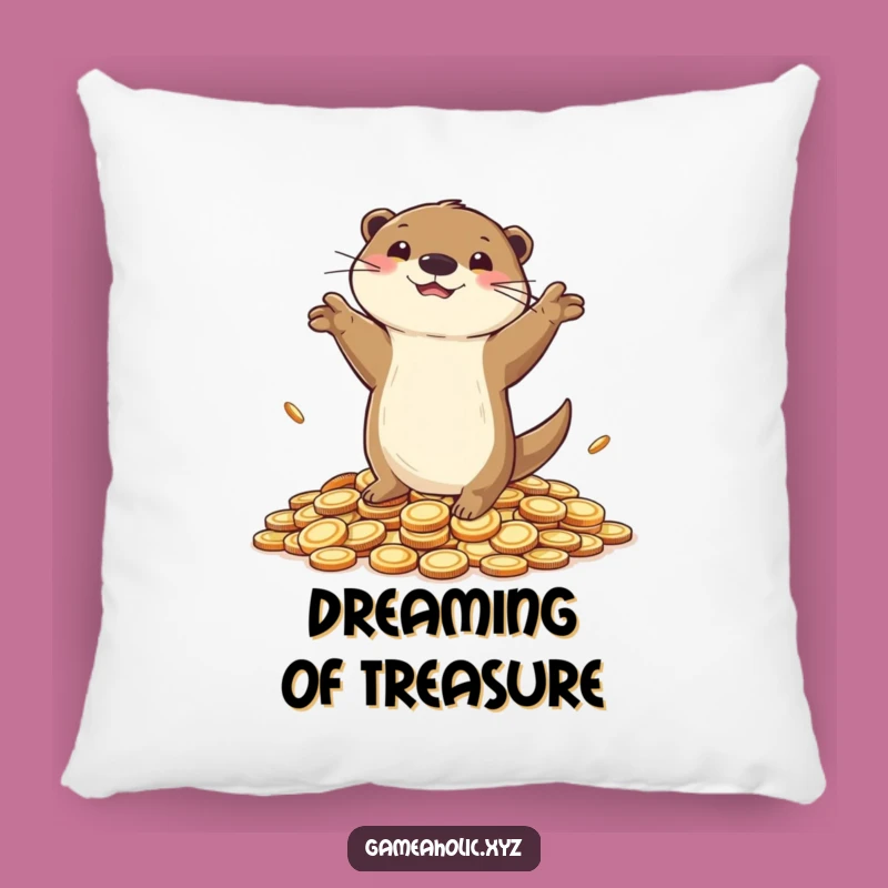 Funny Otter Victory Pillow - Cozy Celebration Comfort