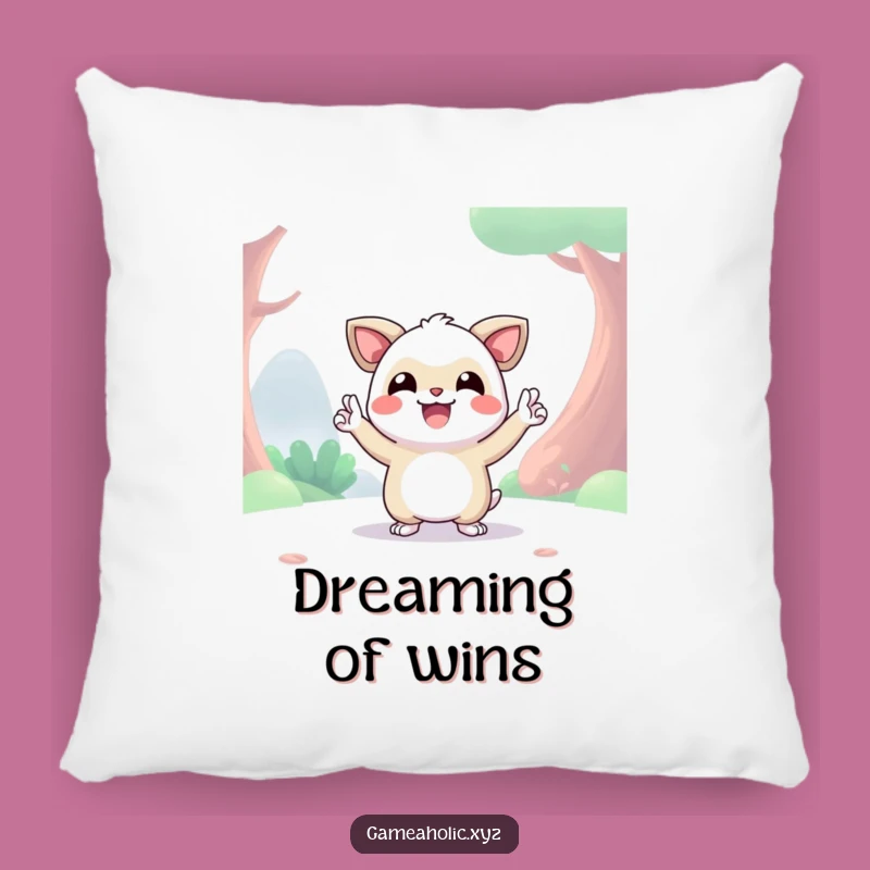 Funny Victory Creature Pillow: Cozy Digital Pose Cushion, Hilarious Home Accent