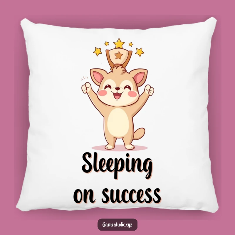 Funny Award Winner Animal Pillow: Soft Comfort Celebrating Victory