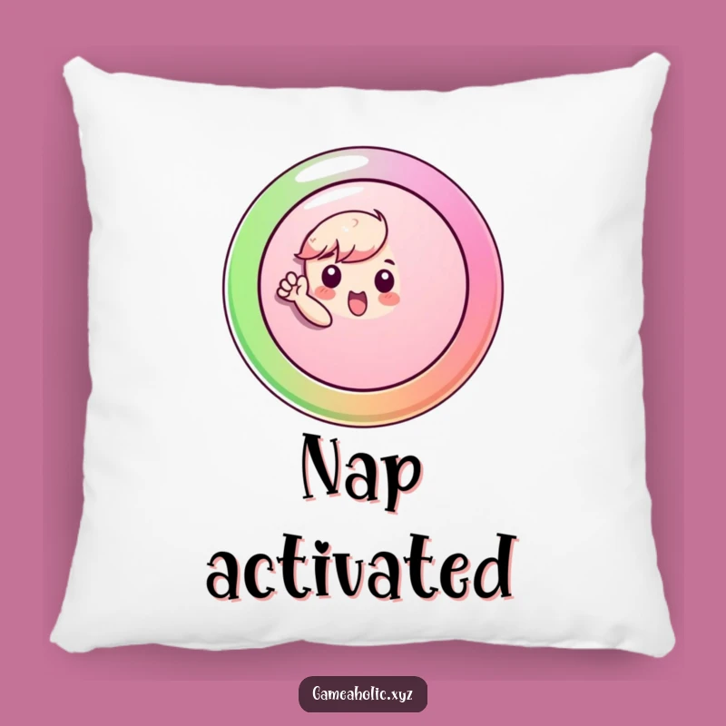Funny Button Press Pillow: Soft Comfort with Energetic Humor