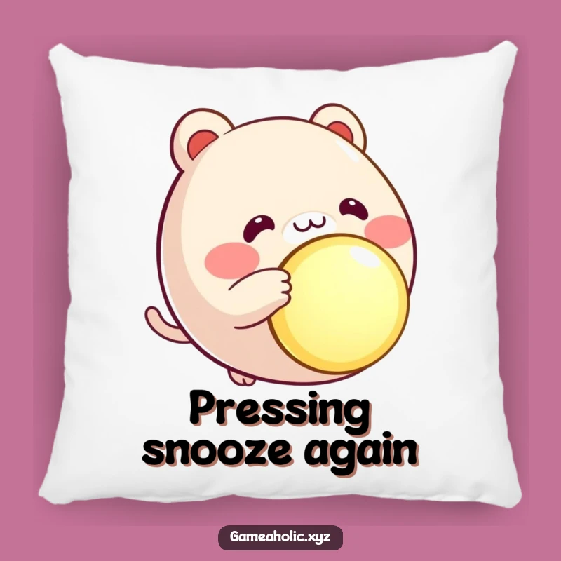 Funny Button Pusher Pillow: Cozy Comfort for the Eager Heart!