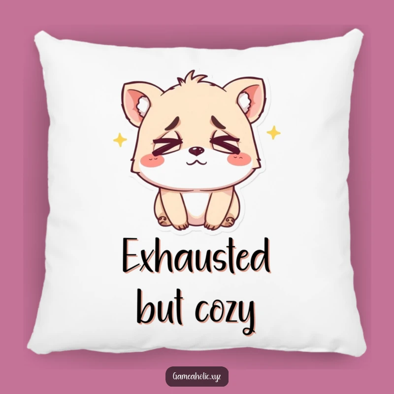 Funny Exhausted Animal Eyes Pillow - Snuggle Up with Hilarious Tired Comfort