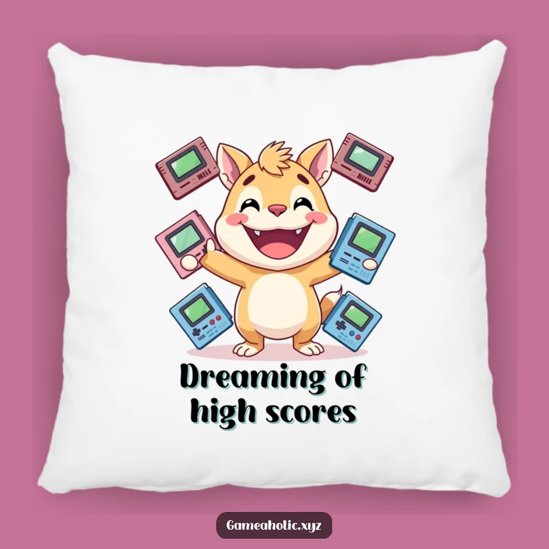 Funny Gamer Animal Pillow: Cozy Juggling Fun, Adorable Funny Gift