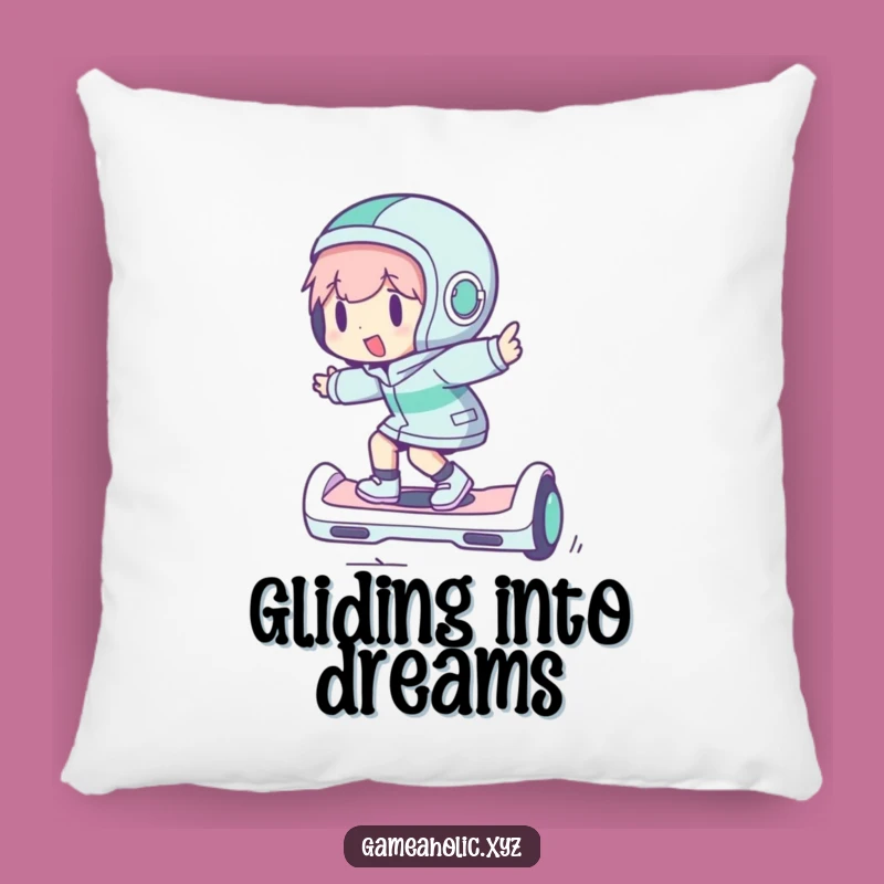 Funny Hoverboard Comfort Pillow: Zippy Character Cozy Ride Gift