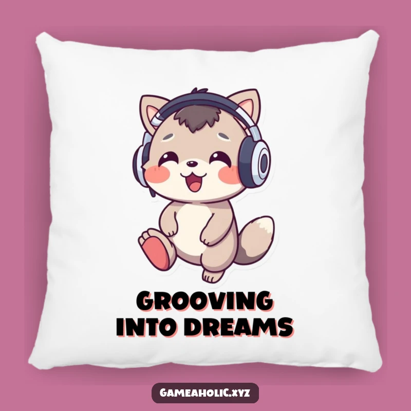 Funny Music Animal Pillow: Cheerful Character Grooving, Comfy Cozy Gift