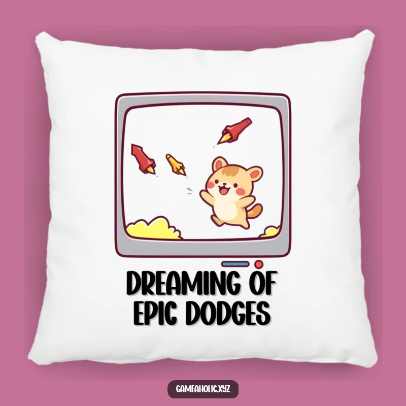 Funny Pillow: Cozy Gamer Animal Dodging Stress, Comfy & Hilarious Decor