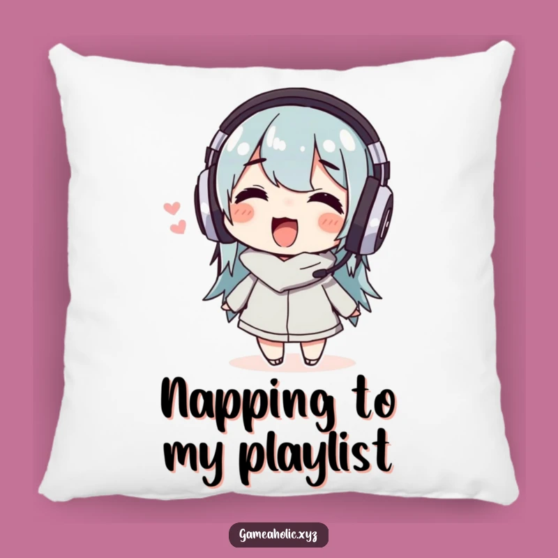 Funny Music Lover Pillow: Cozy Vibes, Wiggling Character, Perfect Comfort Gift!