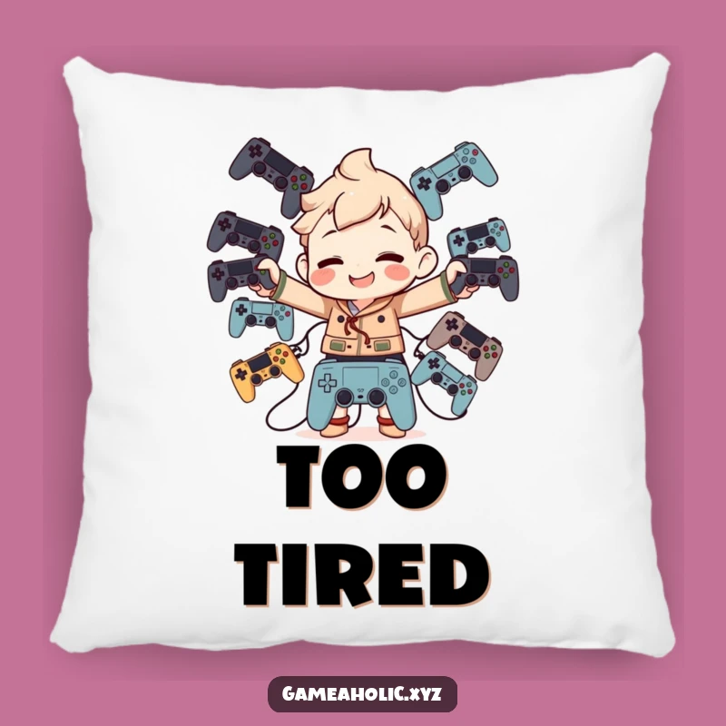 Funny Pillow: Controller Balancer Character, Goofy Grin Comfort, Gaming Gift