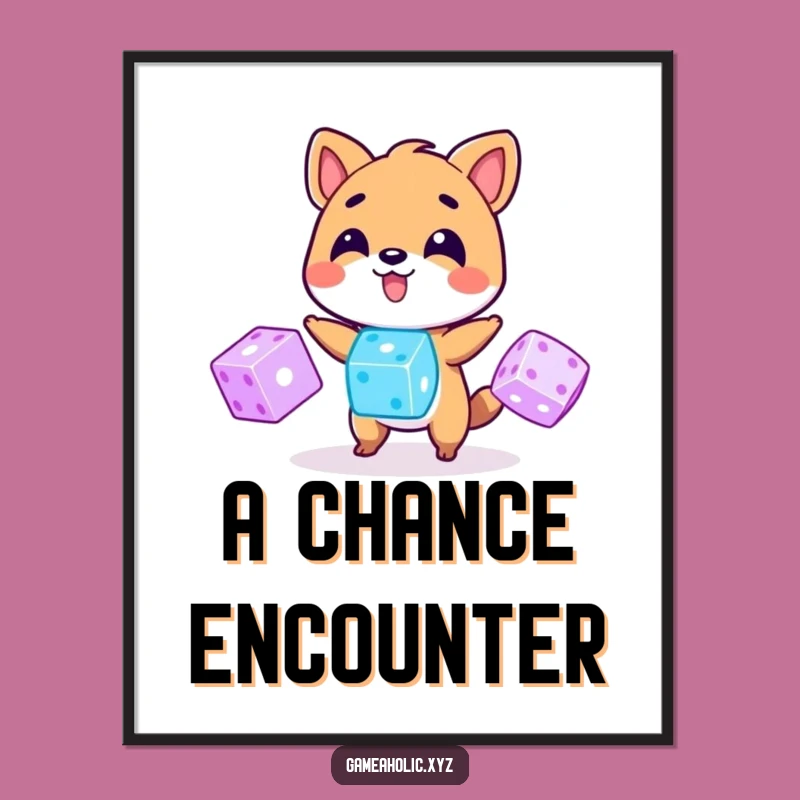 Funny Digital Art: Animal Juggling Dice, Instant Lucky Gift