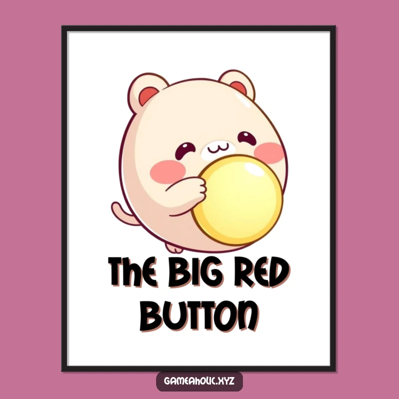 Funny Button Pusher Digital Print: Instant Excitement for Your Space!