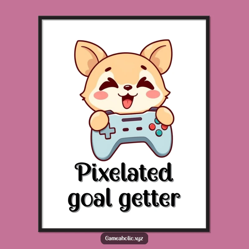 Funny Gaming Animal Digital Art - Instant Cross-Eyed Gamer Decor