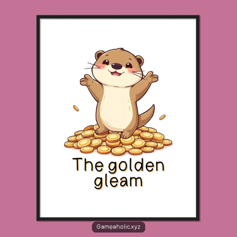 Funny Otter Victory Digital Art - Instant Celebration Gift