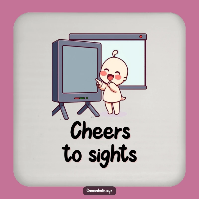 Funny Screen Fan Coaster Set: Protect Surfaces, Pointing Fun, Great Gift!