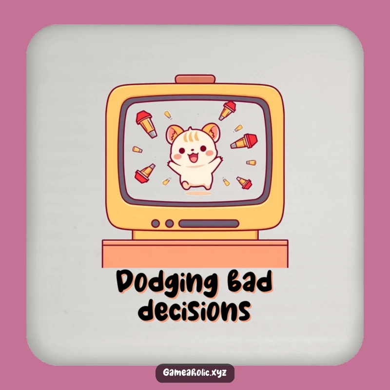 Funny Gamer Animal Coaster: Protect Your Table with Dodging Flair!