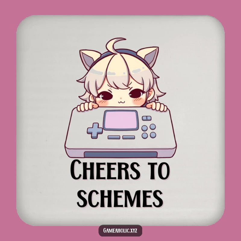 Funny Coasters: Mischievous Gamer Peeking, Set of Funny Gifts