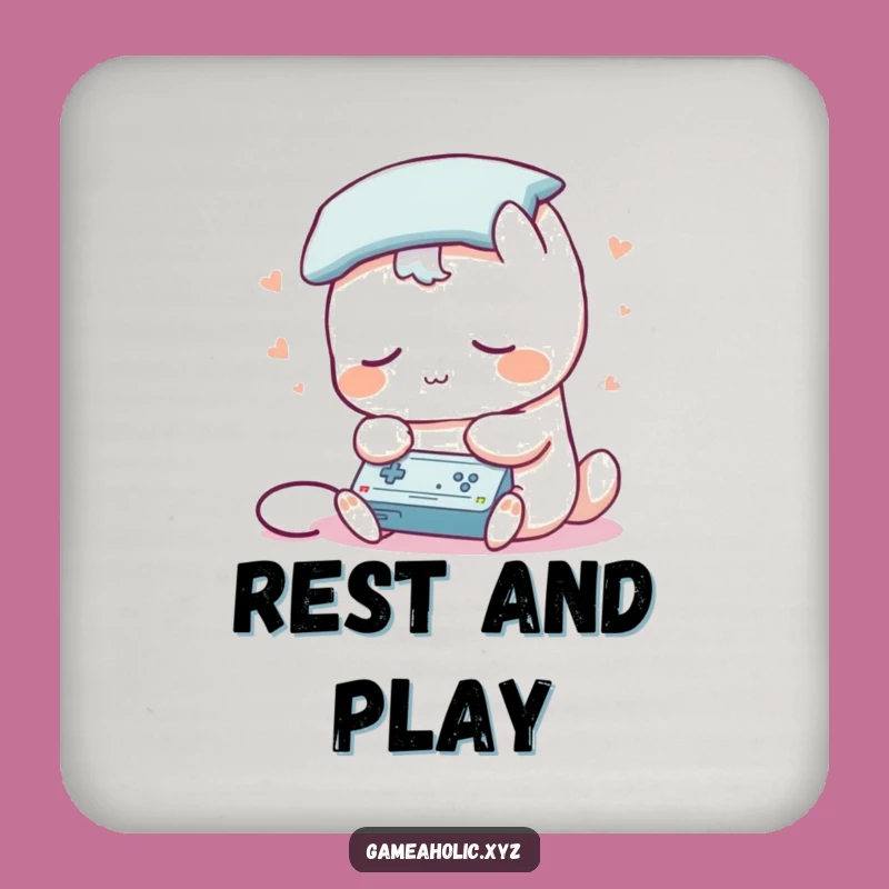 Funny Sleepy Gamer Coaster: Protect Your Table, Pillow Head Fun, Great Funny Gift