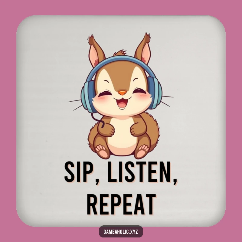 Funny Squirrel Focus Coaster - Protect Surfaces with Humor