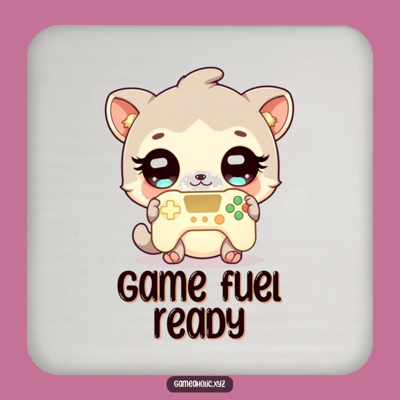 Funny Gamer Animal Drink Coaster - Cute Character Protection, Perfect Gaming Decor Gift