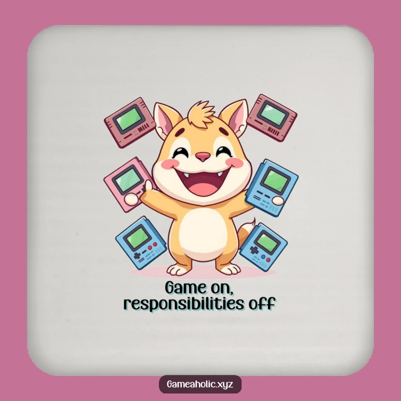 Funny Gamer Animal Coaster: Juggling Protection, Chic Funny Gift