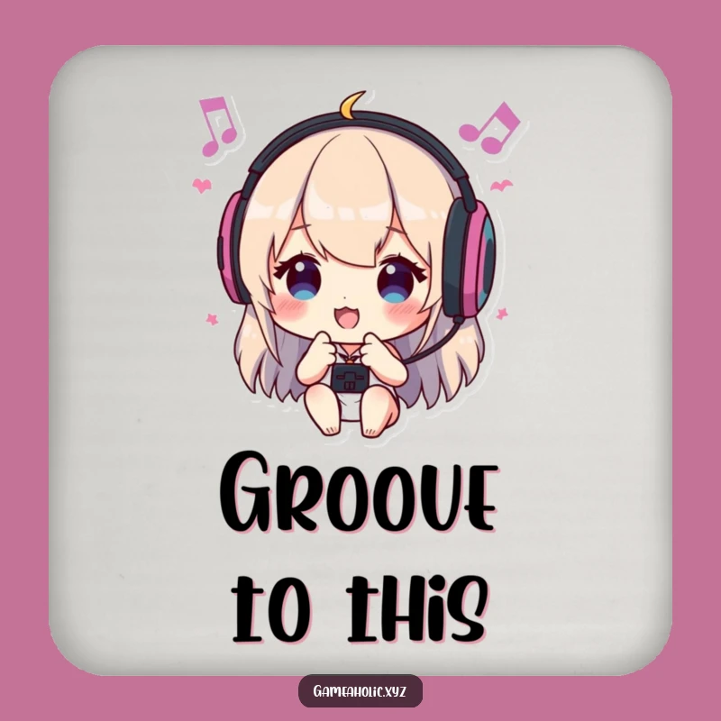 Funny Coasters: Gamer Headbanging to Music, Set of Funny Gifts