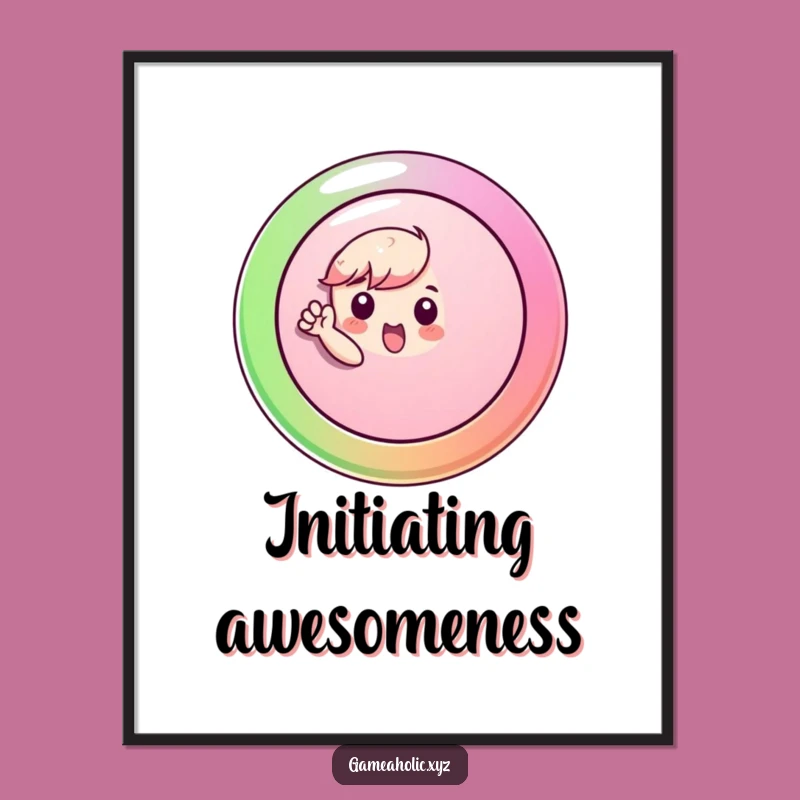 Funny Button Press Poster: Wall Art That Inspires Action and Fun